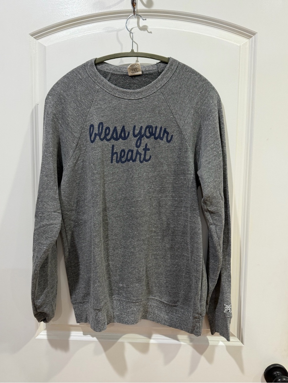 Women's Gray 'Bless Your Heart' Pullover Sweatshirt